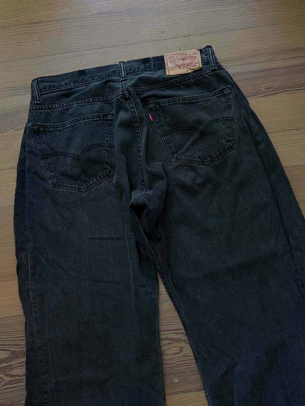 B SIDES Vintage Lasso Wide-Leg Jeans Black Sz 29 NWT - Picture 7 of 11